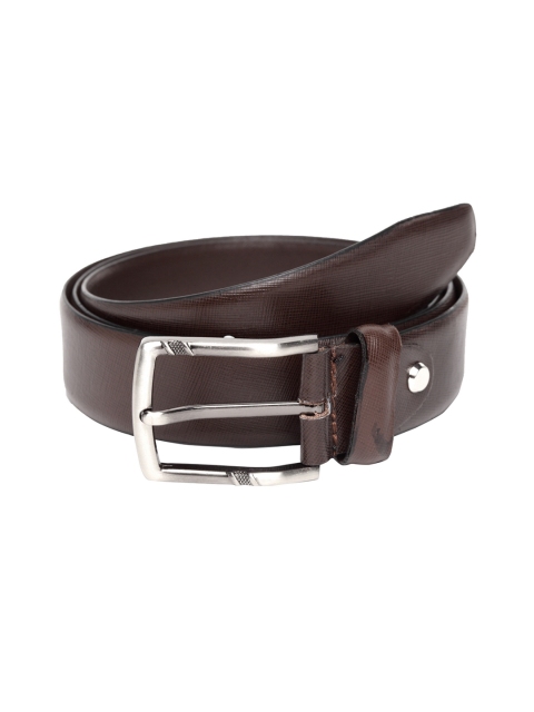 

Teakwood Leathers Men Coffee Brown Leather Solid Belt