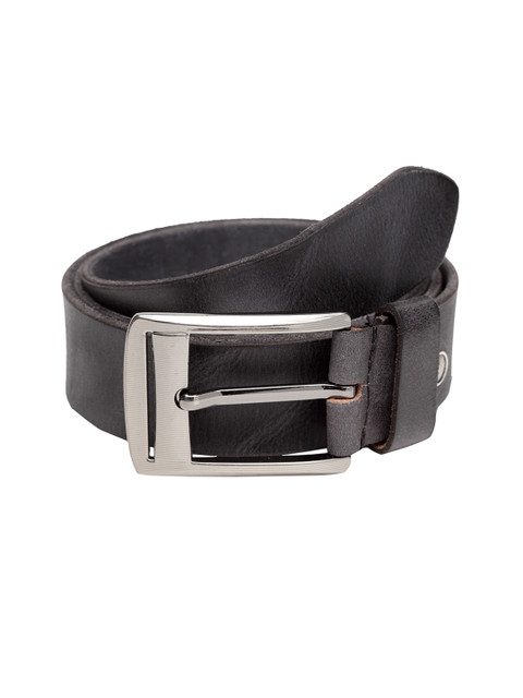 

Teakwood Leathers Men Black Leather Solid Belt