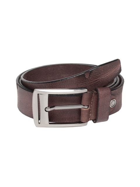 

Teakwood Leathers Men Coffee Brown Leather Textured Belt