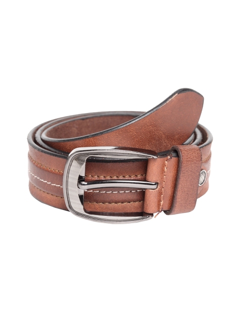 

Teakwood Leathers Men Brown Leather Solid Belt