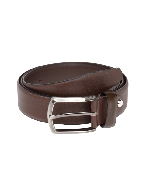 

Teakwood Leathers Men Coffee Brown Solid Belt