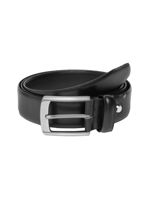 

Teakwood Leathers Men Black Solid Belt