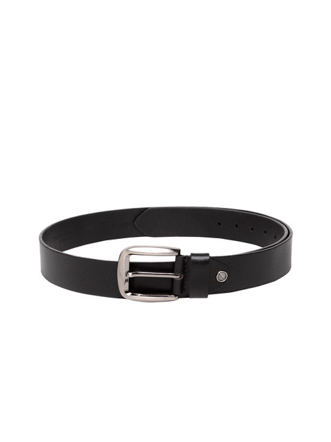 

Teakwood Leathers Men Black Solid Leather Belt
