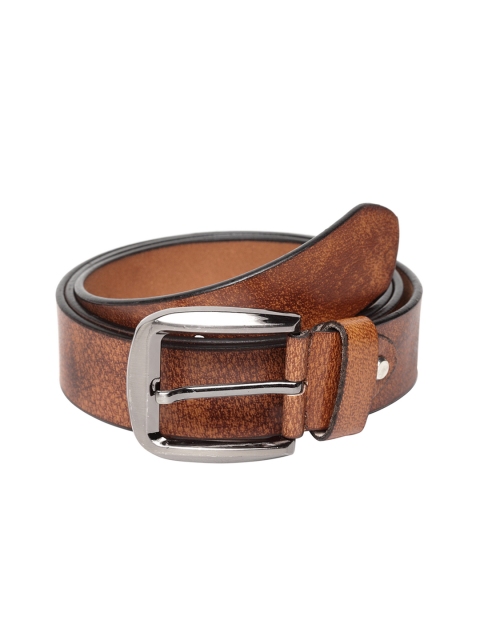 

Teakwood Leathers Men Tan Brown Textured Belt