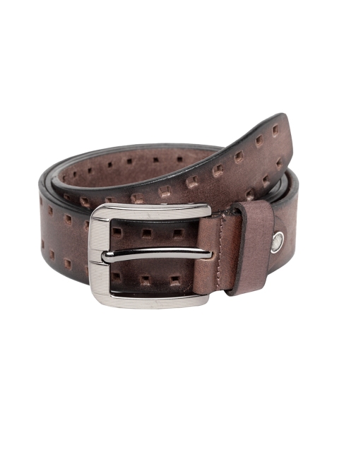 

Teakwood Leathers Men Brown Solid Belt with Cut-Outs
