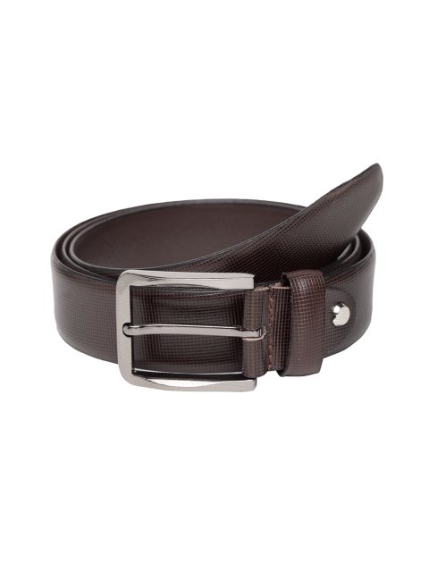 

Teakwood Leathers Men Brown Textured Belt
