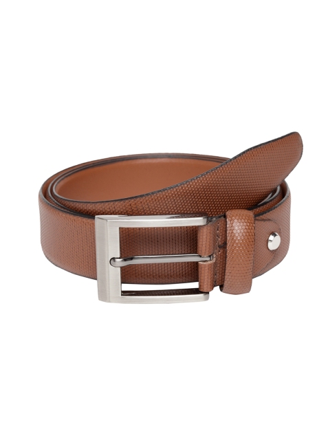

Teakwood Leathers Men Tan Brown Textured Belt