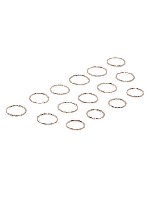 

Accessorize Women Gold-Toned Set of 4 Multi Layered Rings