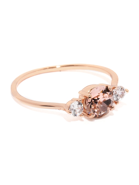 

Accessorize Women Rose Gold-Plated CZ Stone Studded Finger Ring