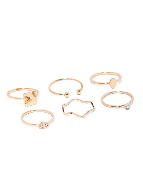 

Accessorize Women Set of 6 Gold-toned Rings
