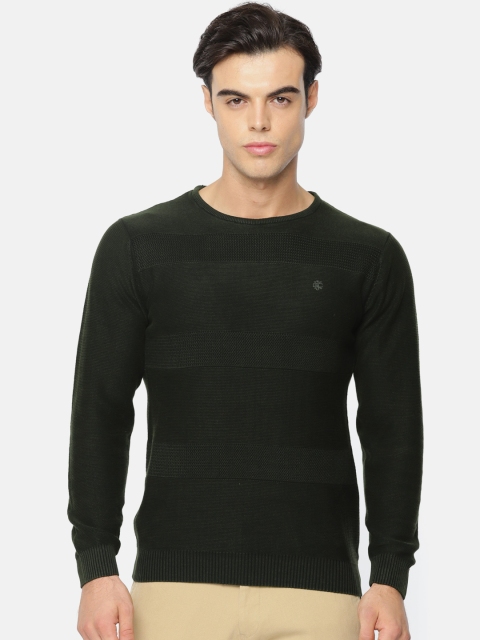 

Killer Men Olive Green Striped Pullover Sweater