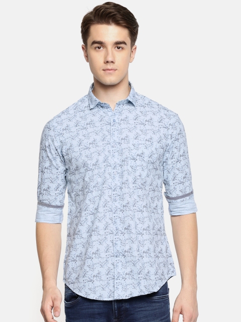 

Killer Men Blue Slim Fit Printed Casual Shirt