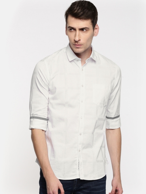 

Killer Men White Slim Fit Solid Casual Shirt