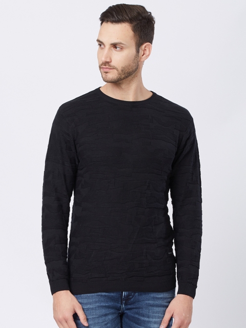 

Killer Men Black Self Design Pullover