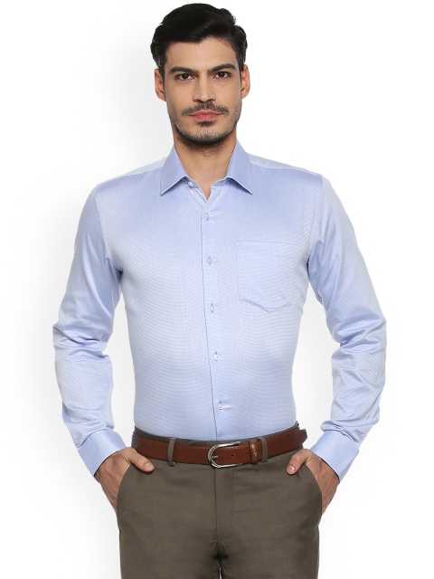 

Van Heusen Men Blue Slim Fit Self Design Formal Shirt