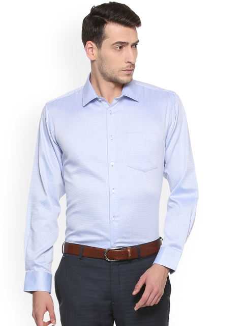 

Van Heusen Men Blue Regular Fit Self Design Formal Shirt