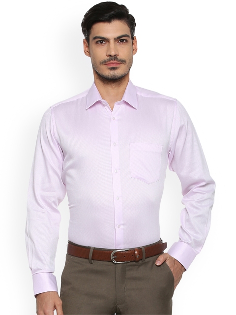 

Van Heusen Men Lavender Regular Fit Self Design Formal Shirt