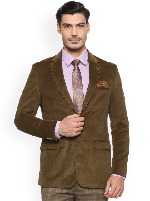 

Allen Solly Men Khaki Solid Solid Regular Fit Single-Breasted Formal Blazer