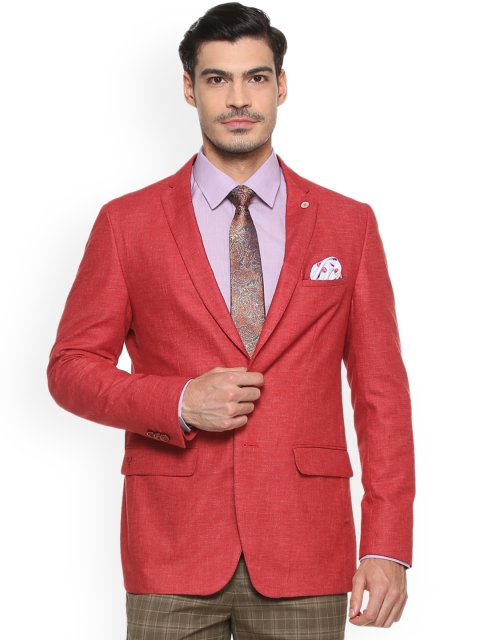 

Allen Solly Men Red Solid Regular Fit Single-Breasted Casual Blazer