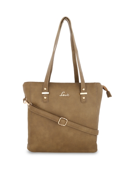 

Lavie Olive Brown Textured Shoulder Bag