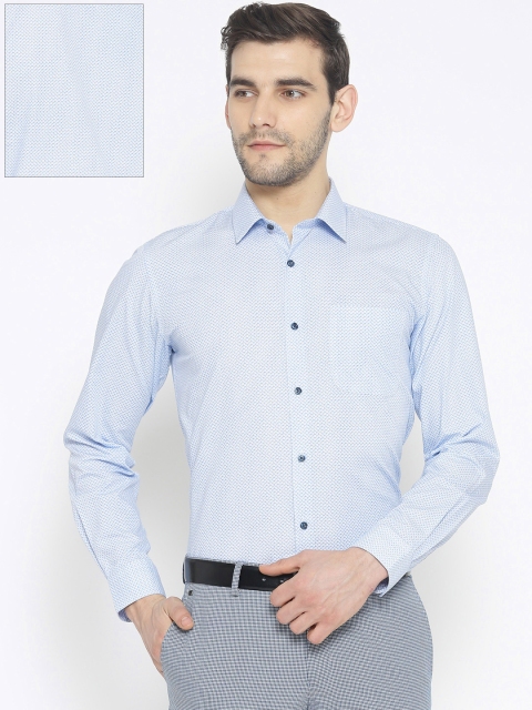 

Peter England Men Blue & Off-White Slim Fit Printed Formal Shirt