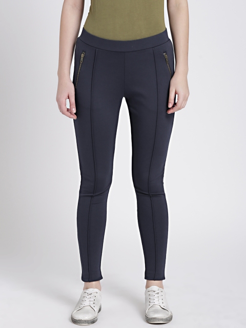 

GAP Women's Navy High Rise Skinny Ankle Pants in Bi-Stretch, Navy blue