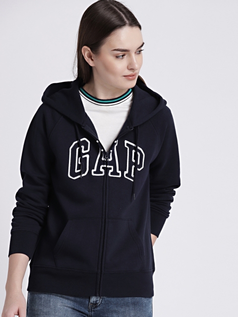 

GAP Women's Navy Blue Pull-On Logo Sweatshirt