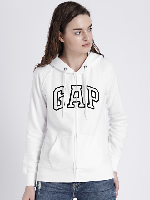 

GAP Women's White Pull-On Logo Sweatshirt