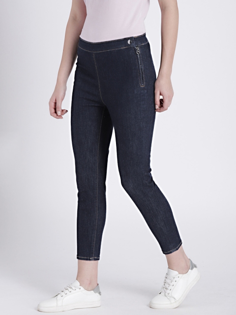

GAP Women's Blue High Rise Side-Zip True Skinny Ankle Jeans in Sculpt