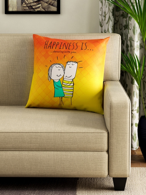 

Portico New York Yellow & Orange Printed Square 40 cm x 40 cm Cushion