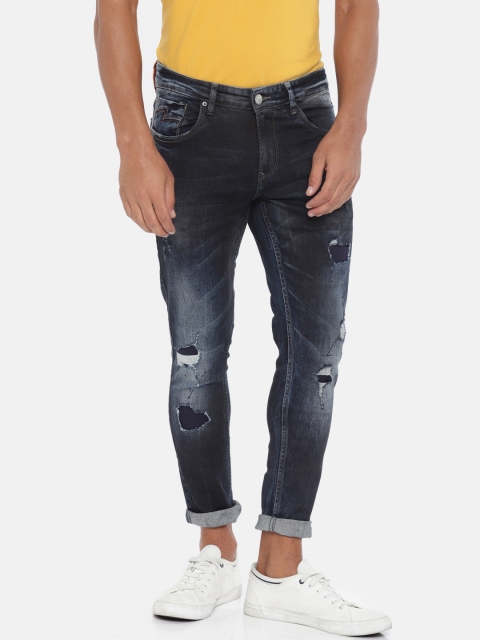 

SPYKAR Men Blue Kano Slim Fit Low-Rise Mildly Distressed Stretchable Jeans