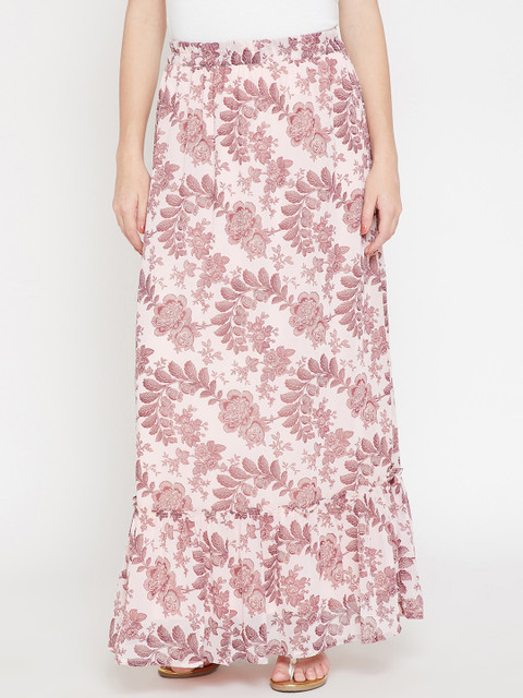 

RARE ROOTS Women Printed Maxi Skirt, Pink