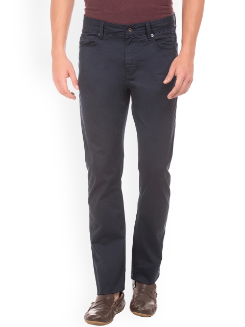 

Nautica Men Navy Blue Slim Fit Solid Chinos