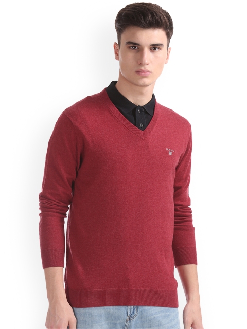 

GANT Men Red Solid Pullover