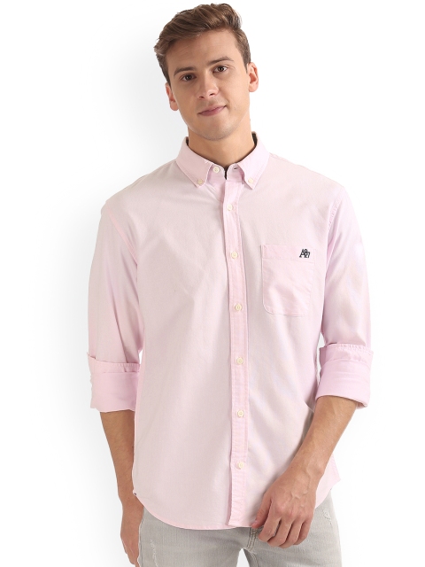 

Aeropostale Men Pink Regular Fit Solid Casual Shirt