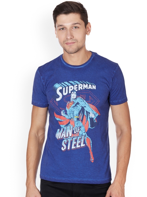 

Free Authority Men Blue Superman Printed T-shirt