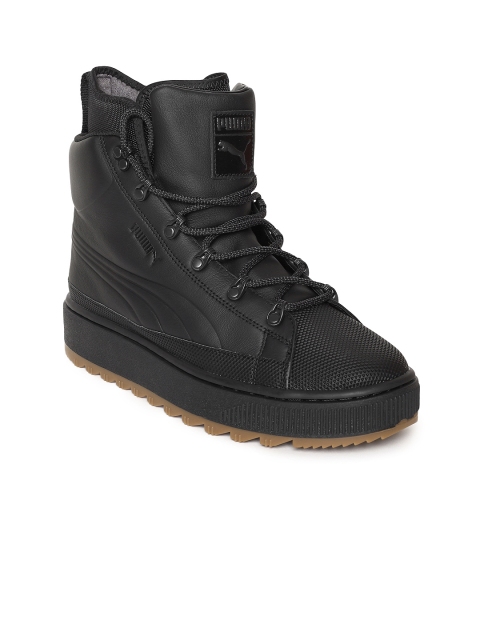 

Puma Unisex Black Ren Boot High-Top Sneakers