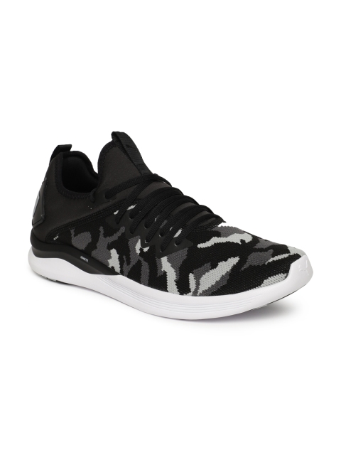 

Puma Men Black & Grey Ignite Flash Camouflage Running Shoes