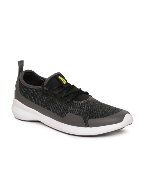 

Puma Men Charcoal Stride Evo IDP Sneakers