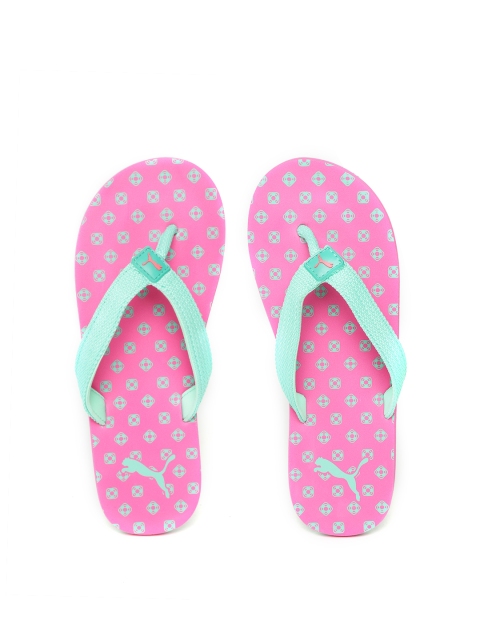 

Puma Girls Green & Pink Printed Thong Flip-Flops