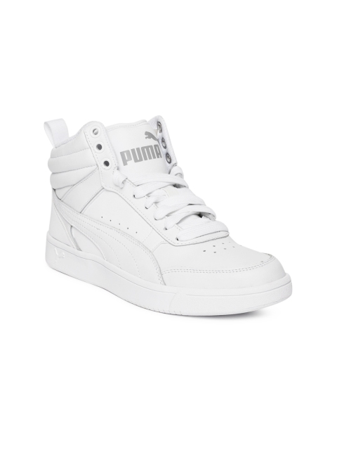 

Puma Boys White Rebound Street v2 L Junior Mid-Top Sneakers