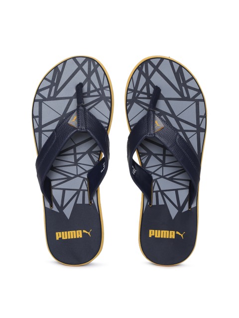 

Puma Men Navy Blue Printed Thong Flip-Flops