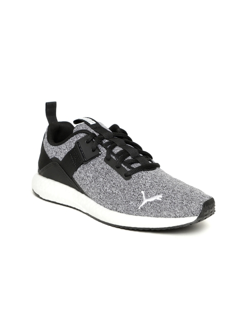 

Puma Women Grey & Black Mega NRGY Street Woven Design Running Shoes