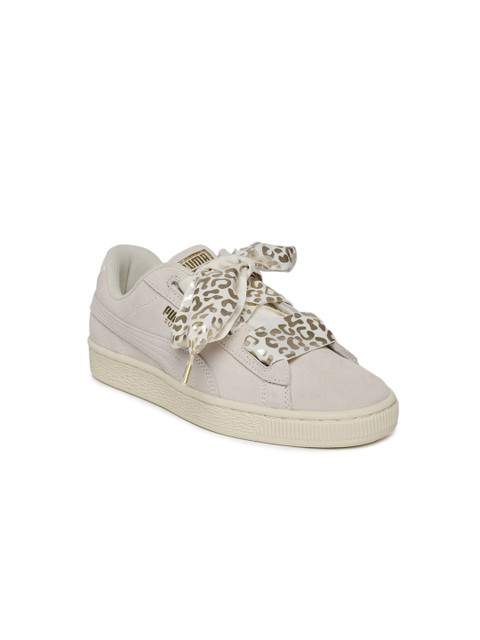 

Puma Girls Beige Suede Heart AthLuxe Sneakers