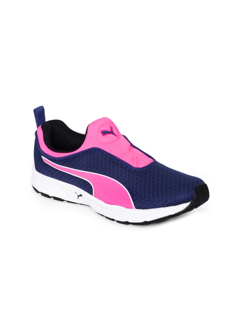 

Puma Women Navy Blue & Pink Burst Slip on NM Walking Shoes