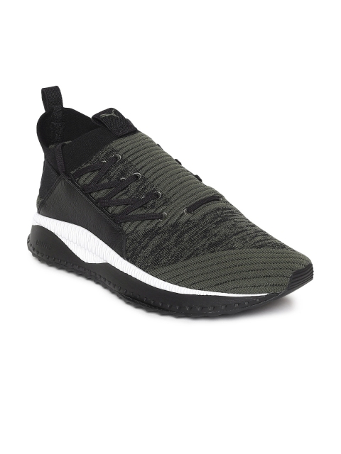

Puma Men Olive Green & Black TSUGI Jun Escape Sneakers