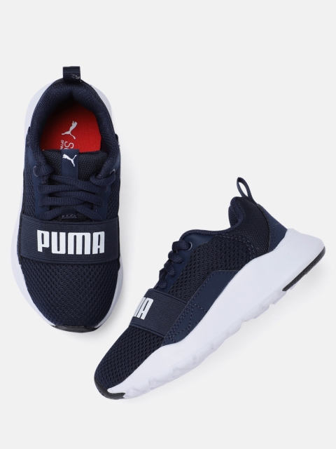 

Puma Kids Black Wired PS Sneakers, Navy blue