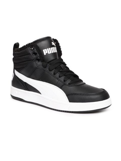 

Puma Men Black Rebound Street v2 FUR Mid-Top Sneakers