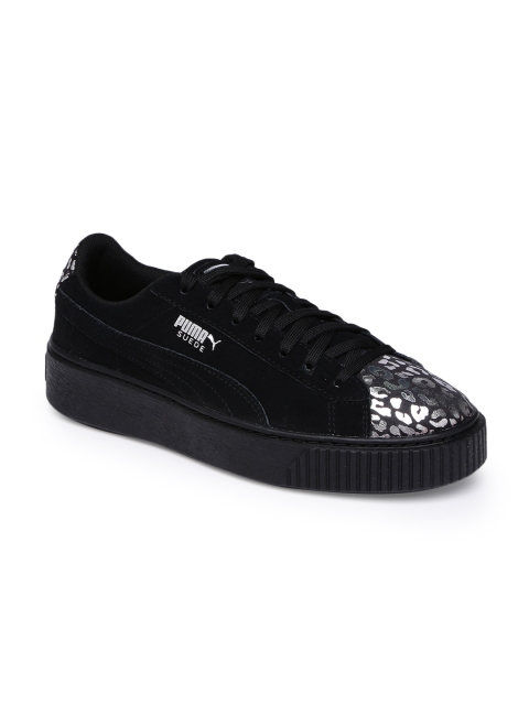

Puma Girls Black Suede Platform AthLuxe Suede Junior Sneakers