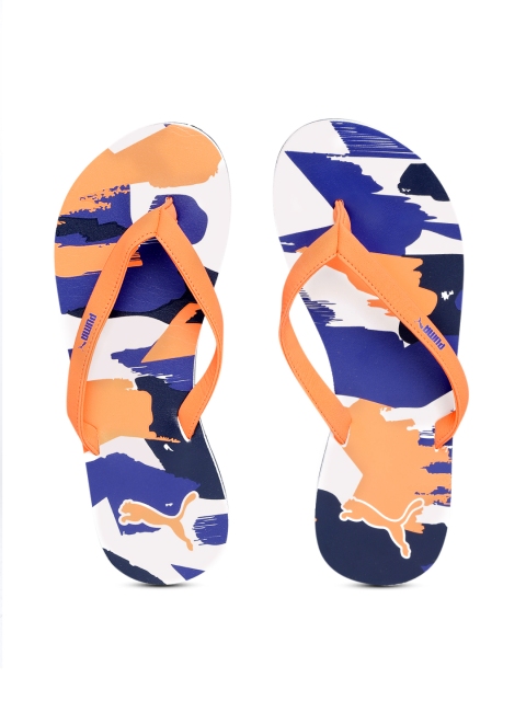

Puma Women Orange & Blue Ribbons V2 IDP Printed Thong Flip-Flops
